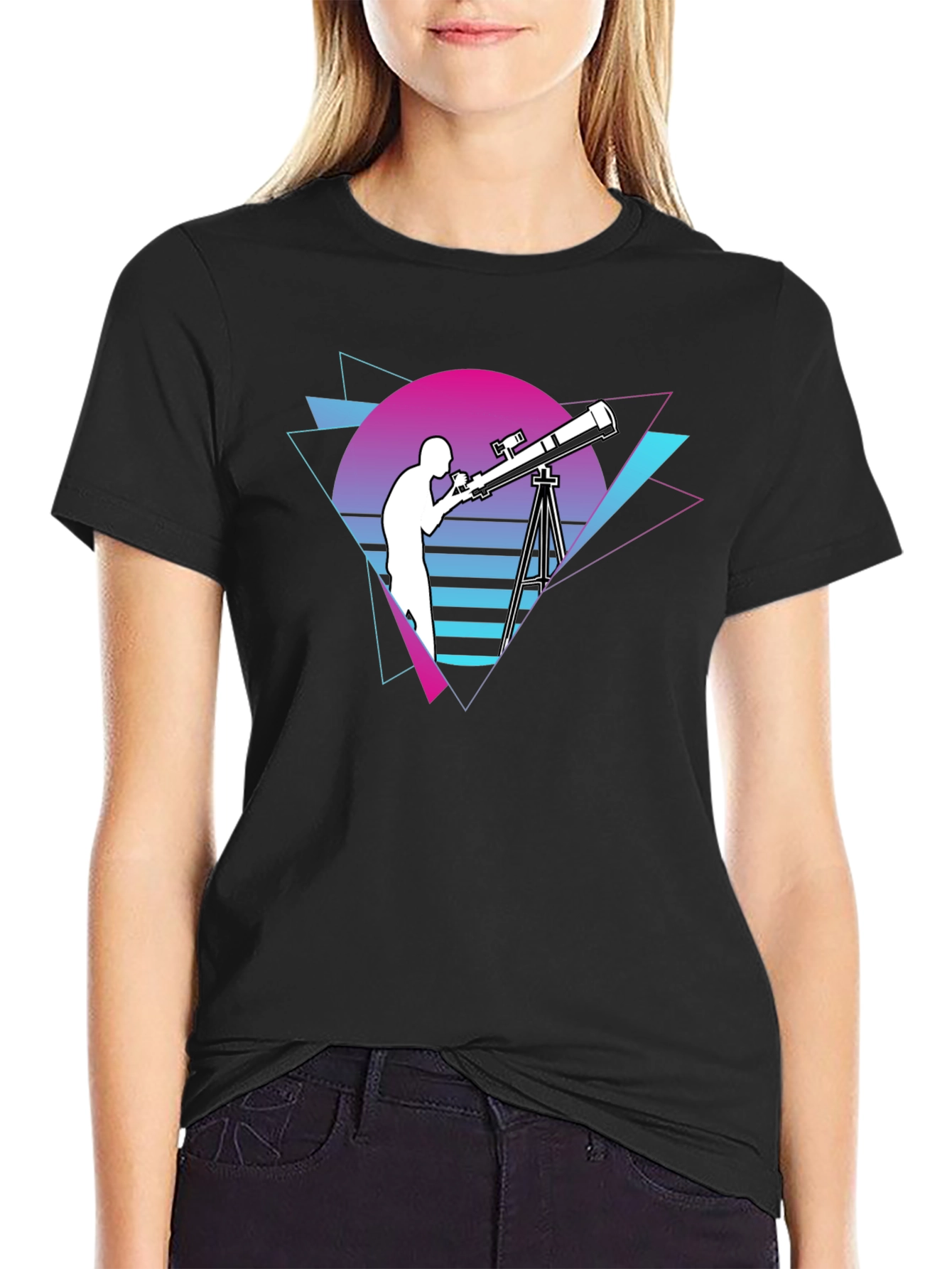 Retro Telescope Graphic T-Shirt