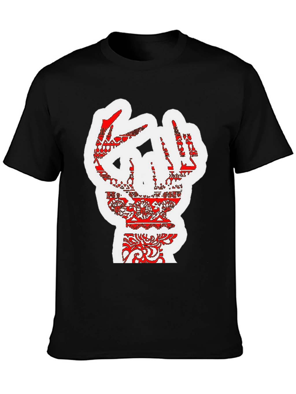 Bold Graphic Tee - Artistic Hand Design