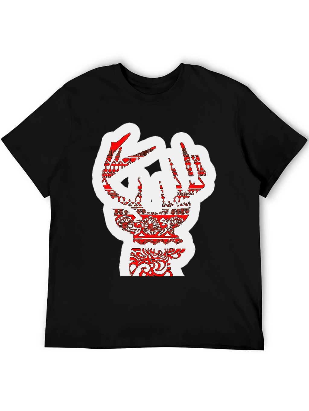 Bold Graphic Tee - Artistic Hand Design