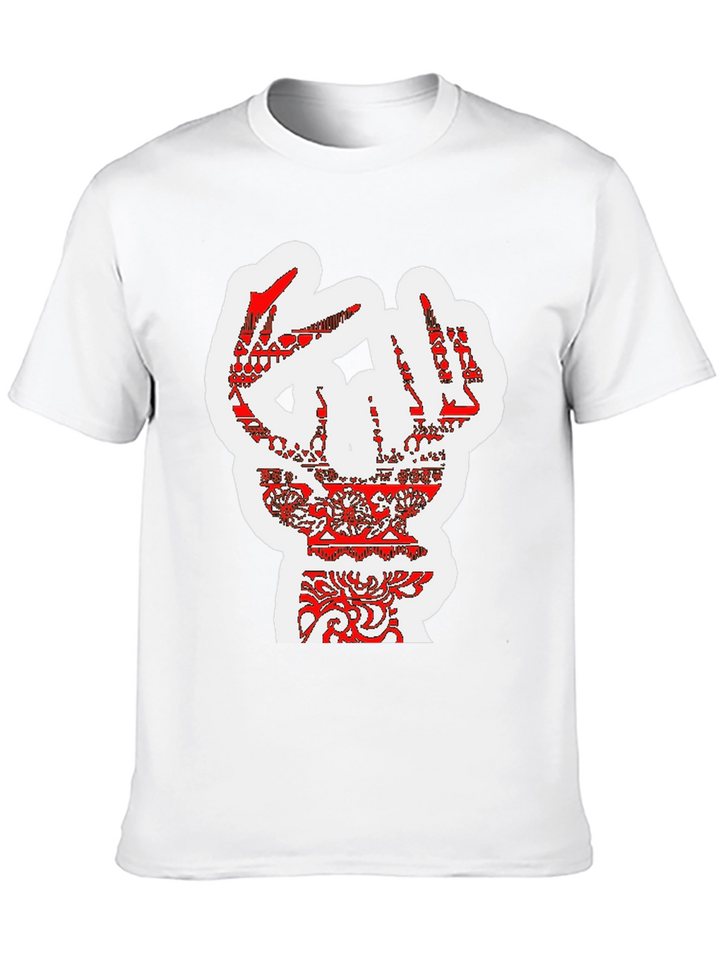 Bold Graphic Tee - Artistic Hand Design