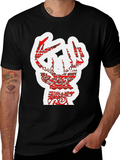 Bold Graphic Tee - Artistic Hand Design