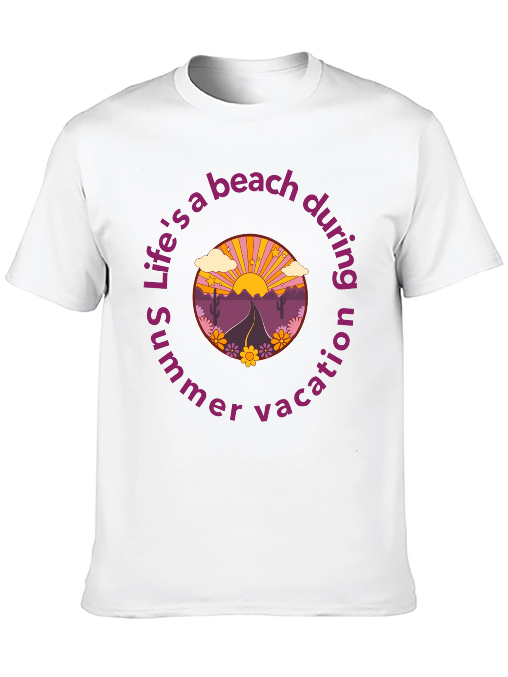 Retro Beach Vacation Graphic T-Shirt