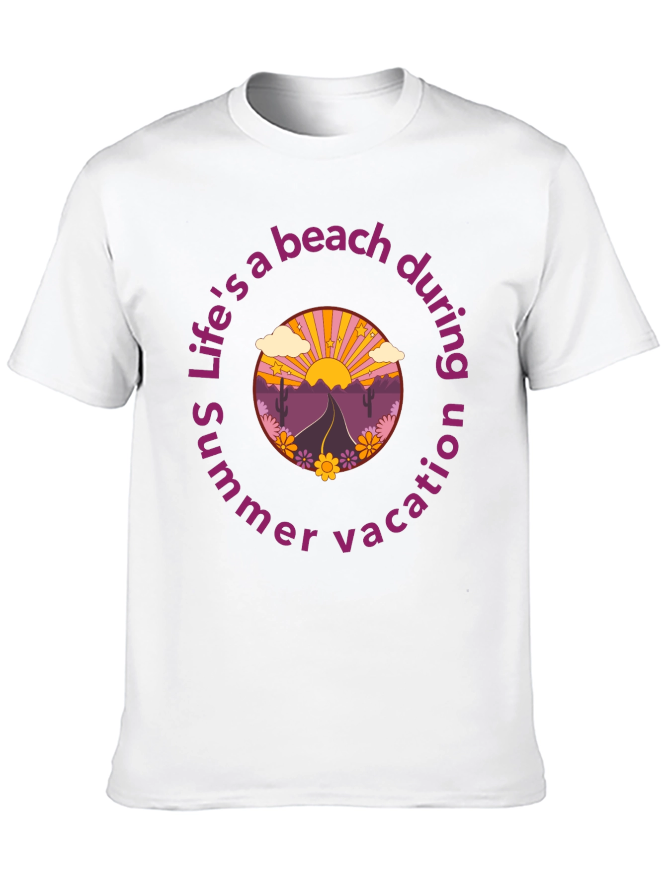 Retro Beach Vacation Graphic T-Shirt