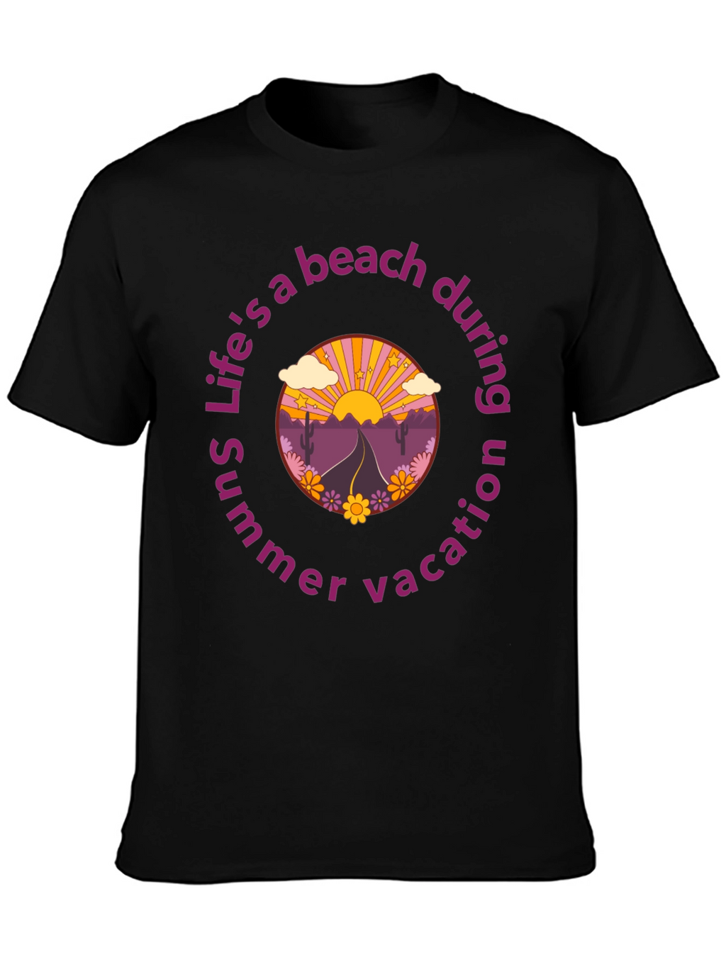 Retro Beach Vacation Graphic T-Shirt