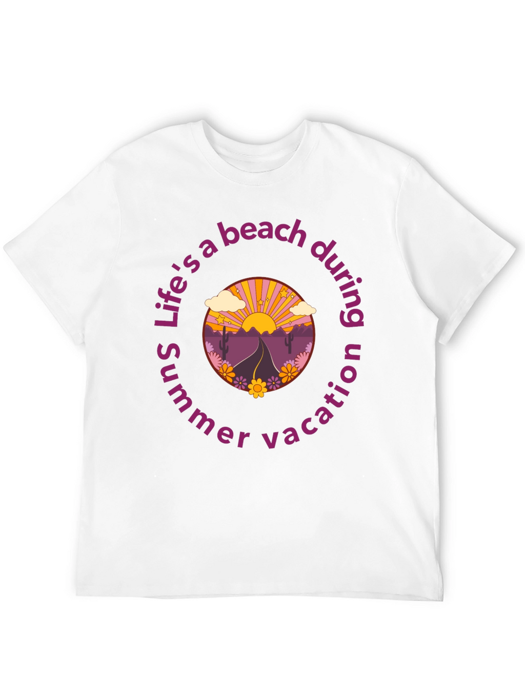 Retro Beach Vacation Graphic T-Shirt