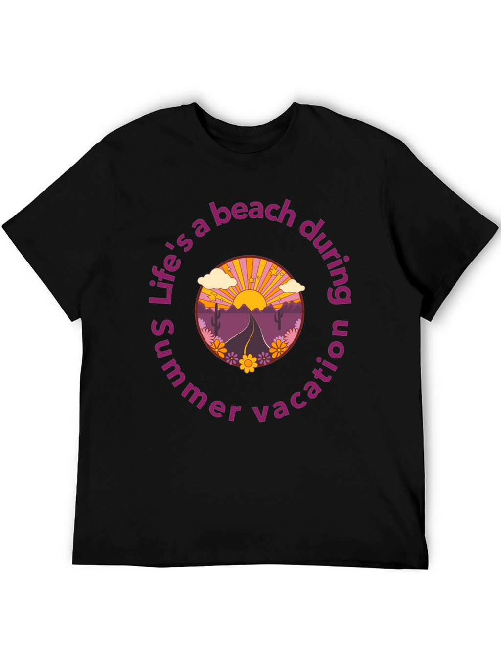 Retro Beach Vacation Graphic T-Shirt