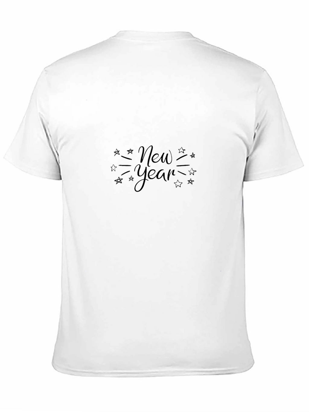 New Year Graphic Black T-Shirt