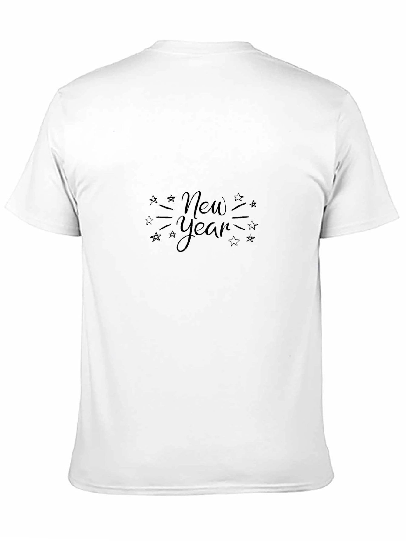 New Year Graphic Black T-Shirt