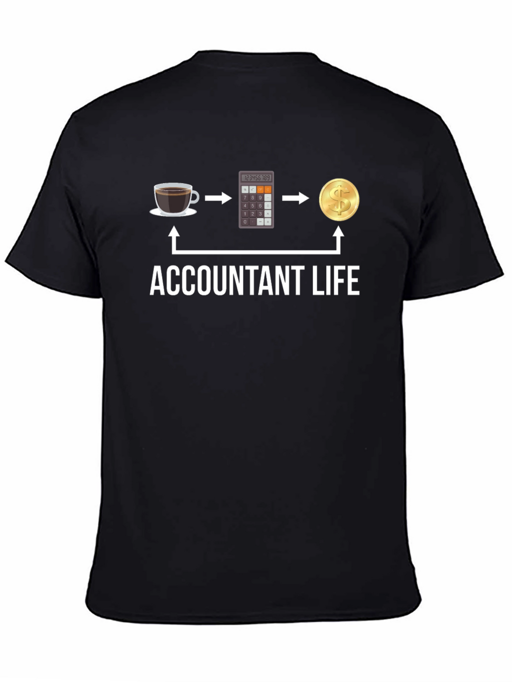 Accountant Life T-Shirt: Coffee Calculator Cash!