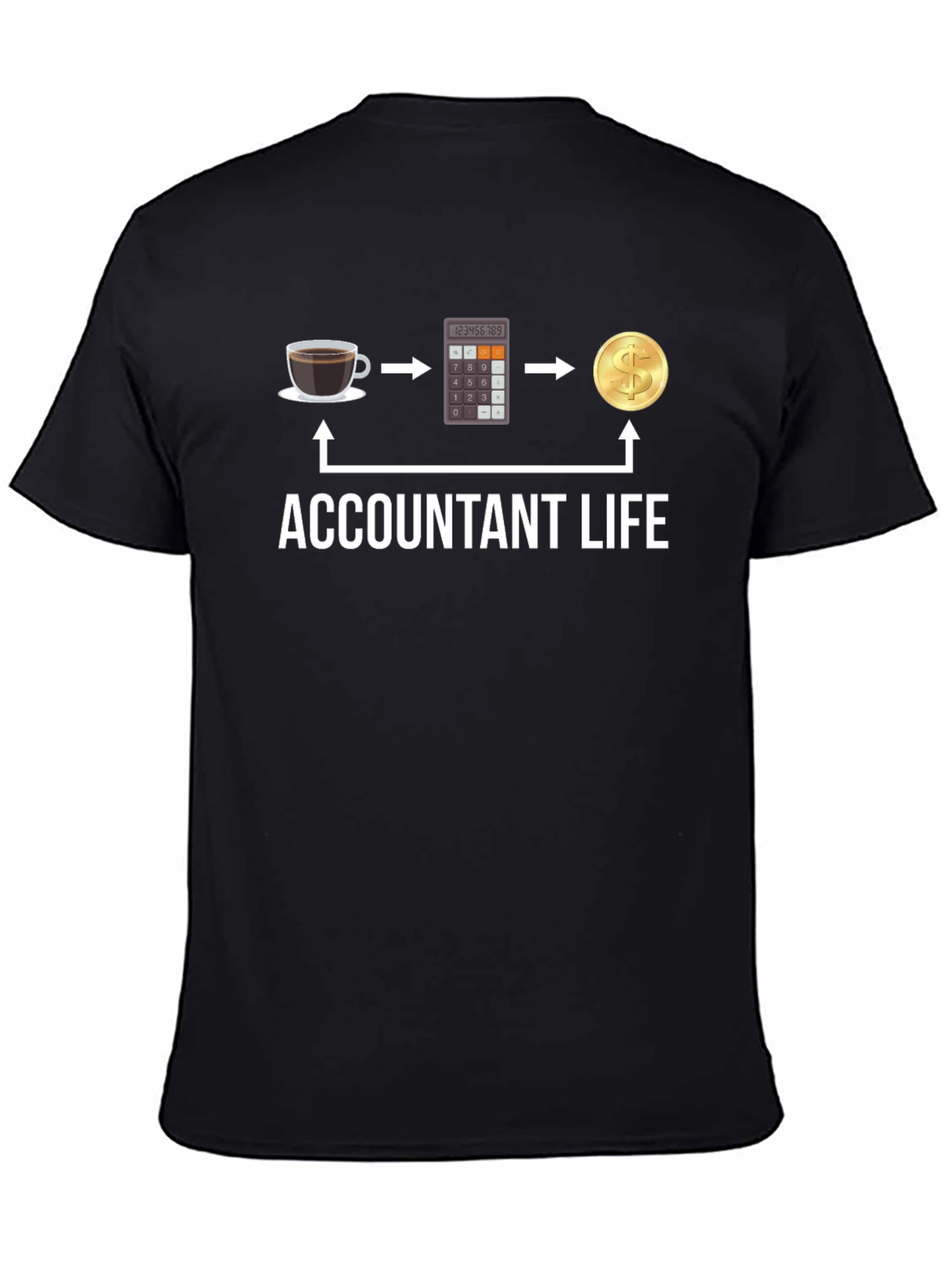 Accountant Life T-Shirt: Coffee Calculator Cash!