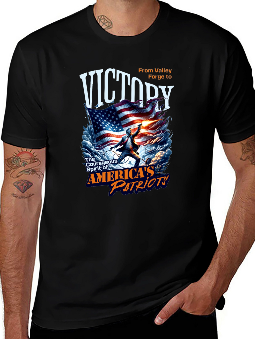 Victory Patriotic Graphic T-Shirt