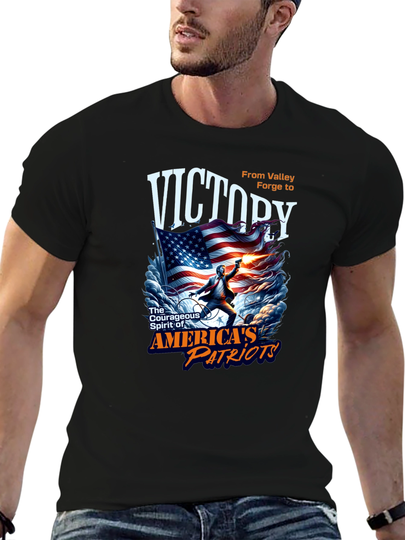 Victory Patriotic Graphic T-Shirt