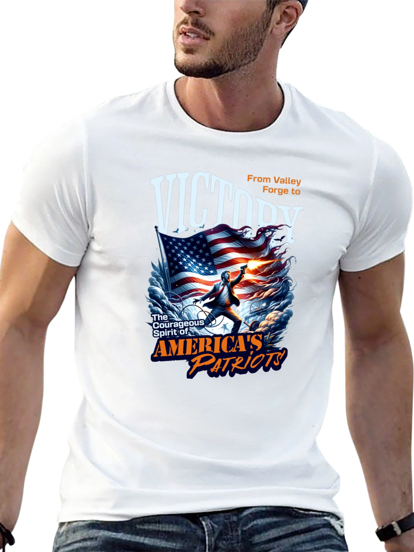 Victory Patriotic Graphic T-Shirt