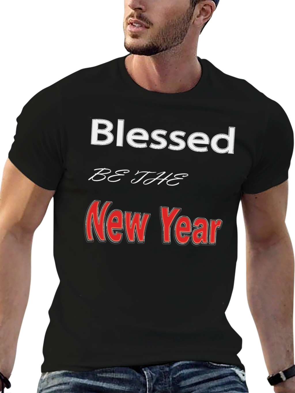 Blessed New Year Graphic Tee - Stylish Holiday Apparel