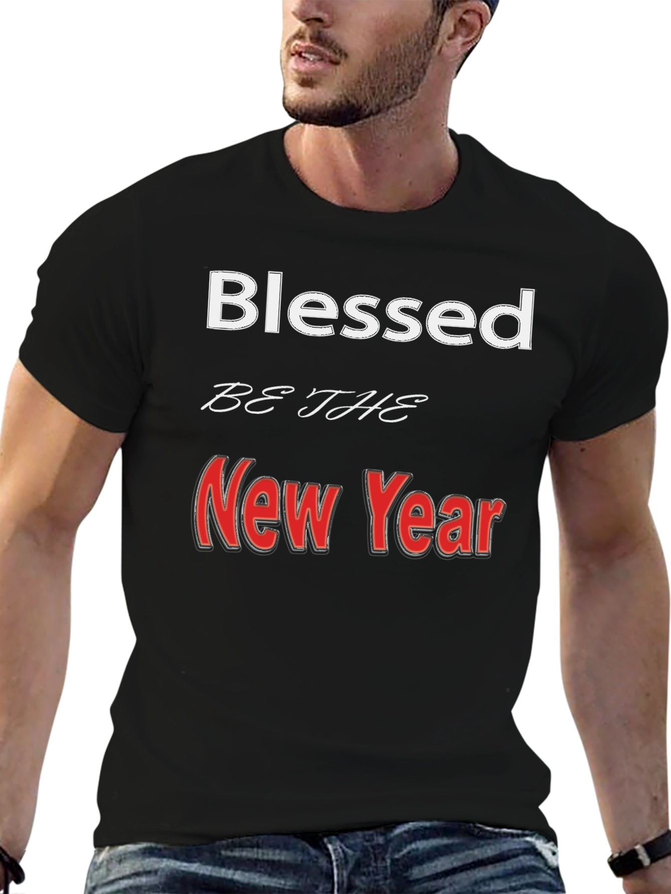 Blessed New Year Graphic Tee - Stylish Holiday Apparel
