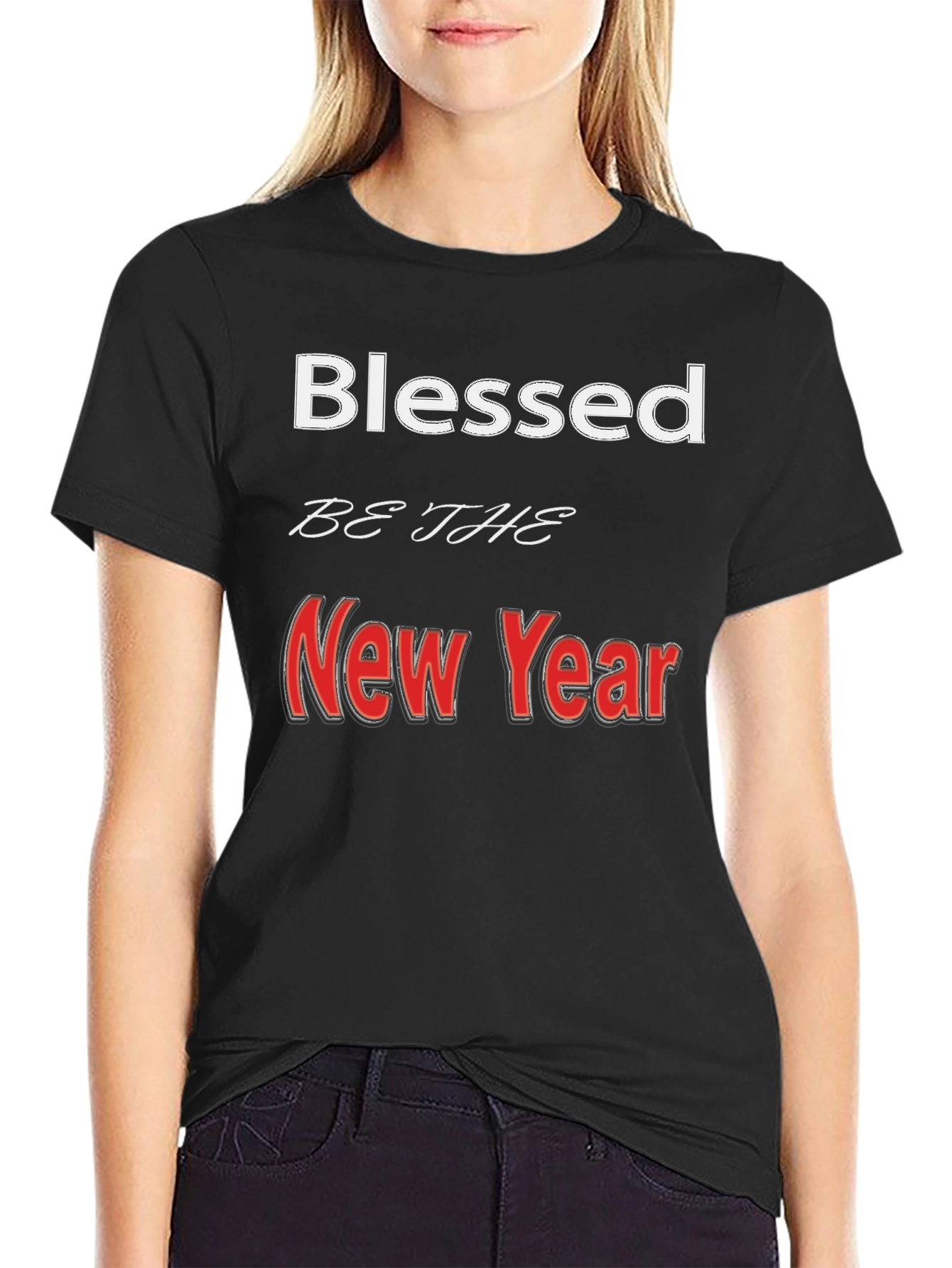 Blessed New Year Graphic Tee - Stylish Holiday Apparel