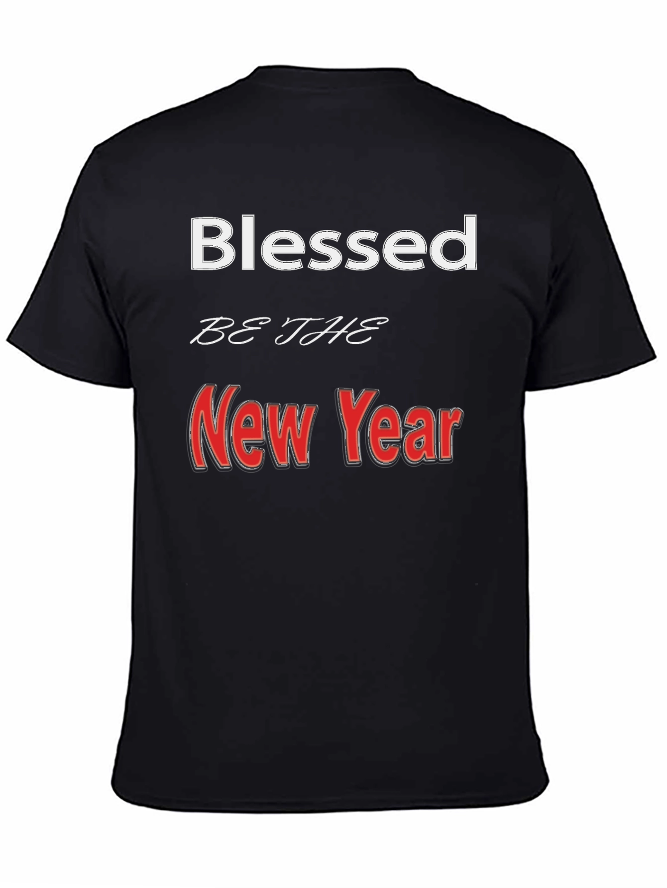 Blessed New Year Graphic Tee - Stylish Holiday Apparel