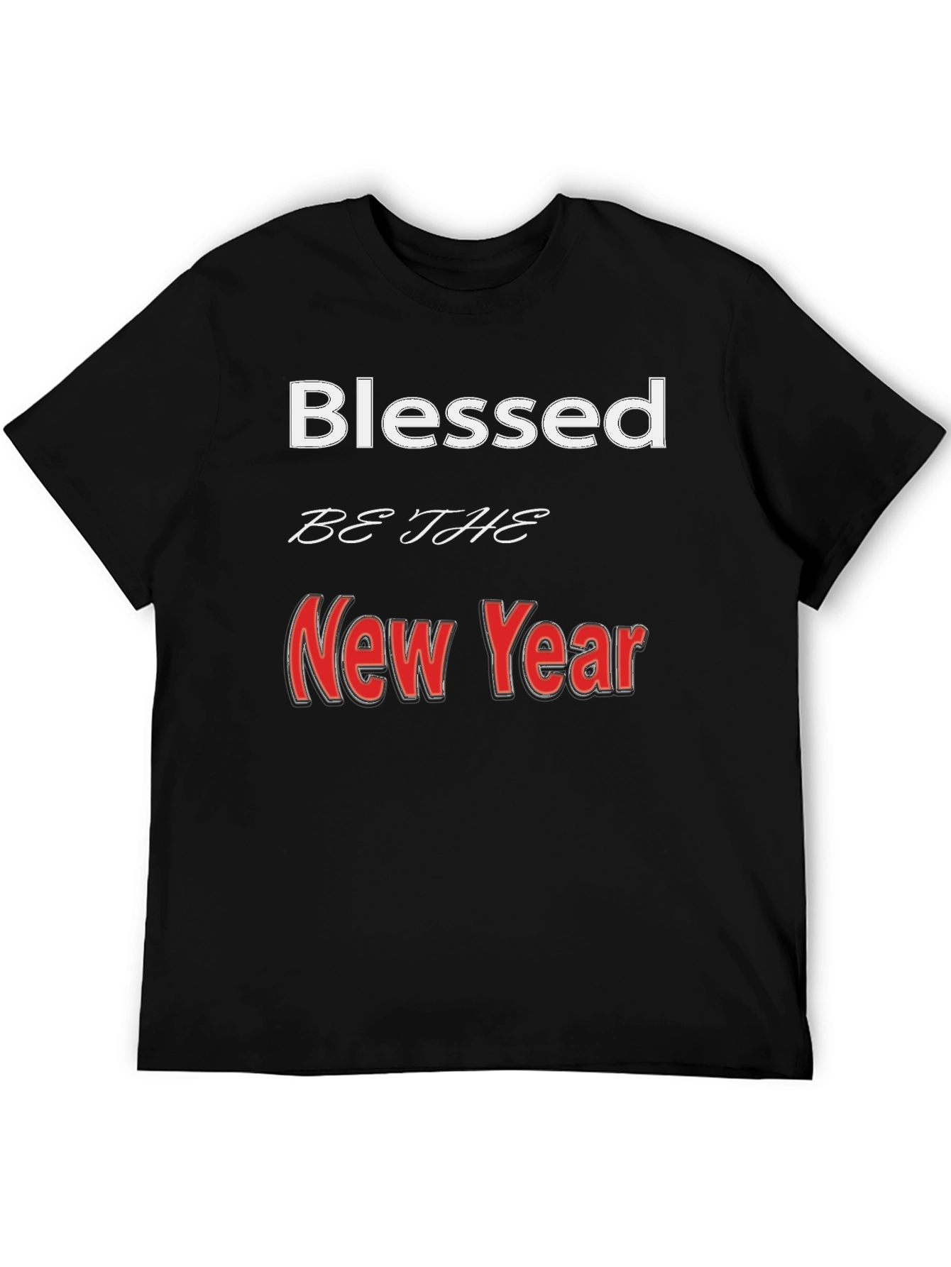 Blessed New Year Graphic Tee - Stylish Holiday Apparel