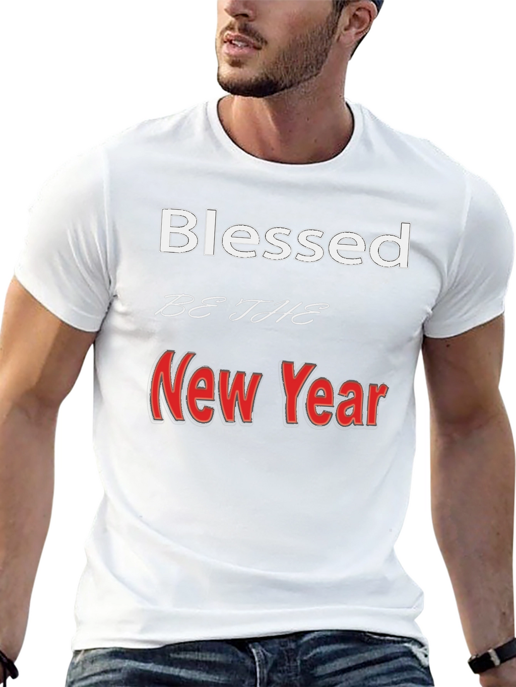 Blessed New Year Graphic Tee - Stylish Holiday Apparel