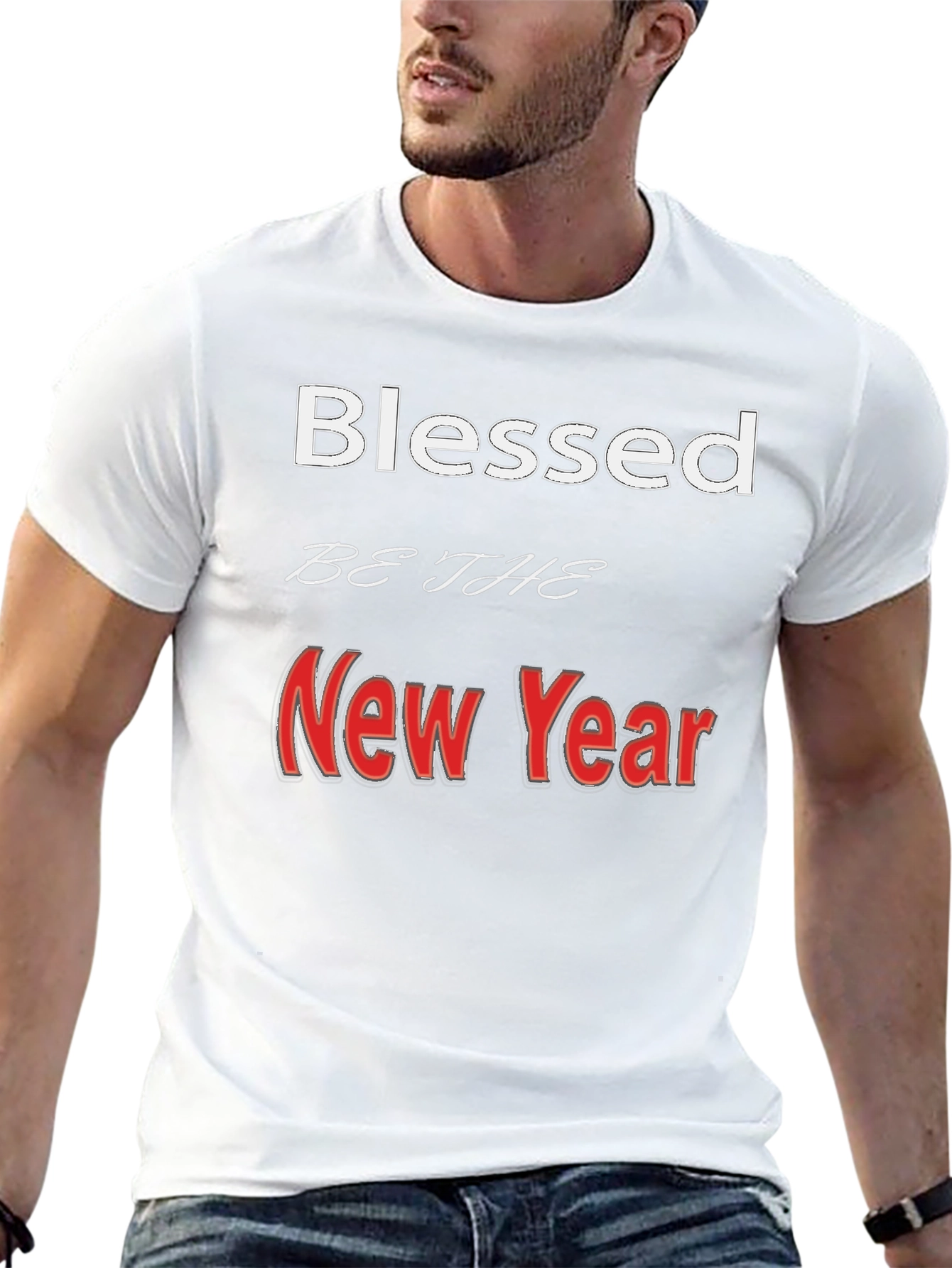 Blessed New Year Graphic Tee - Stylish Holiday Apparel