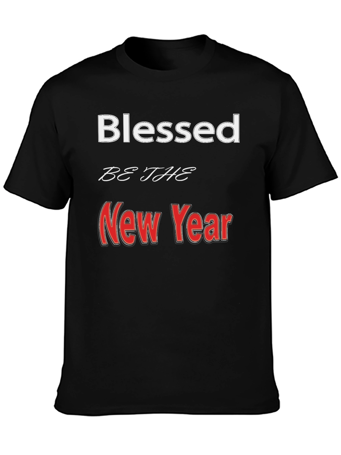 Blessed New Year Graphic Tee - Stylish Holiday Apparel