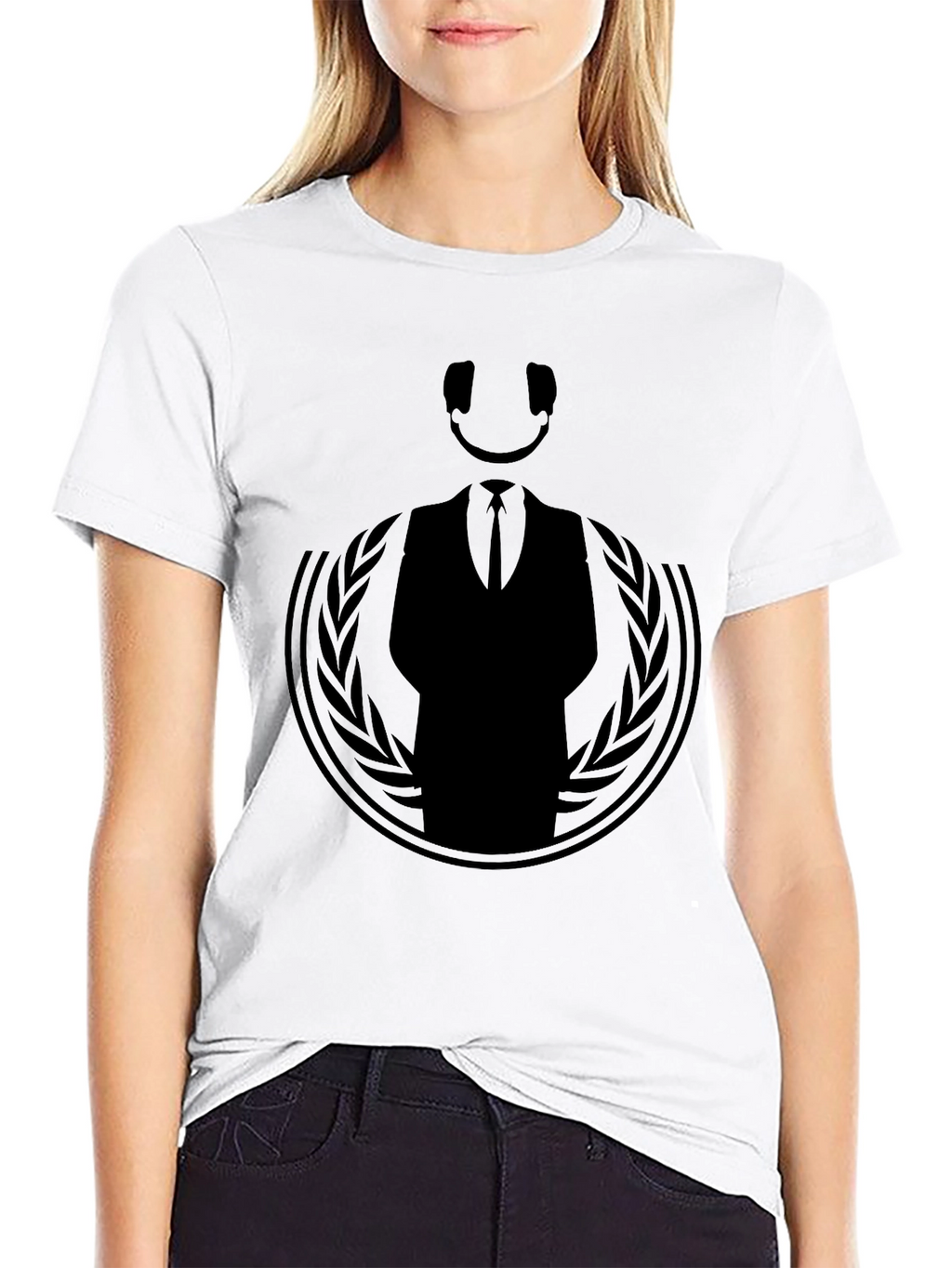 Mens Anonymous Graphic Black T-Shirt