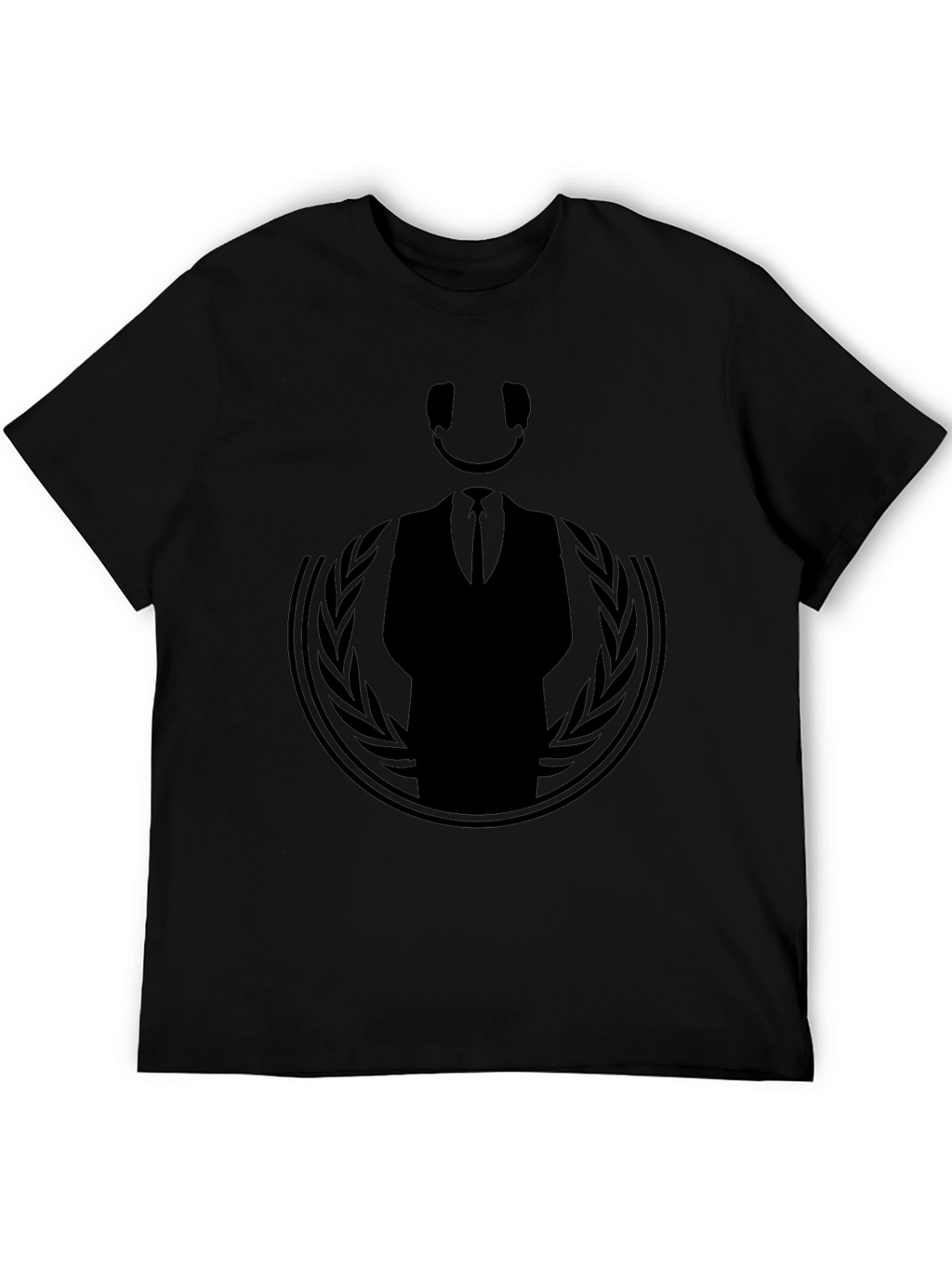 Mens Anonymous Graphic Black T-Shirt