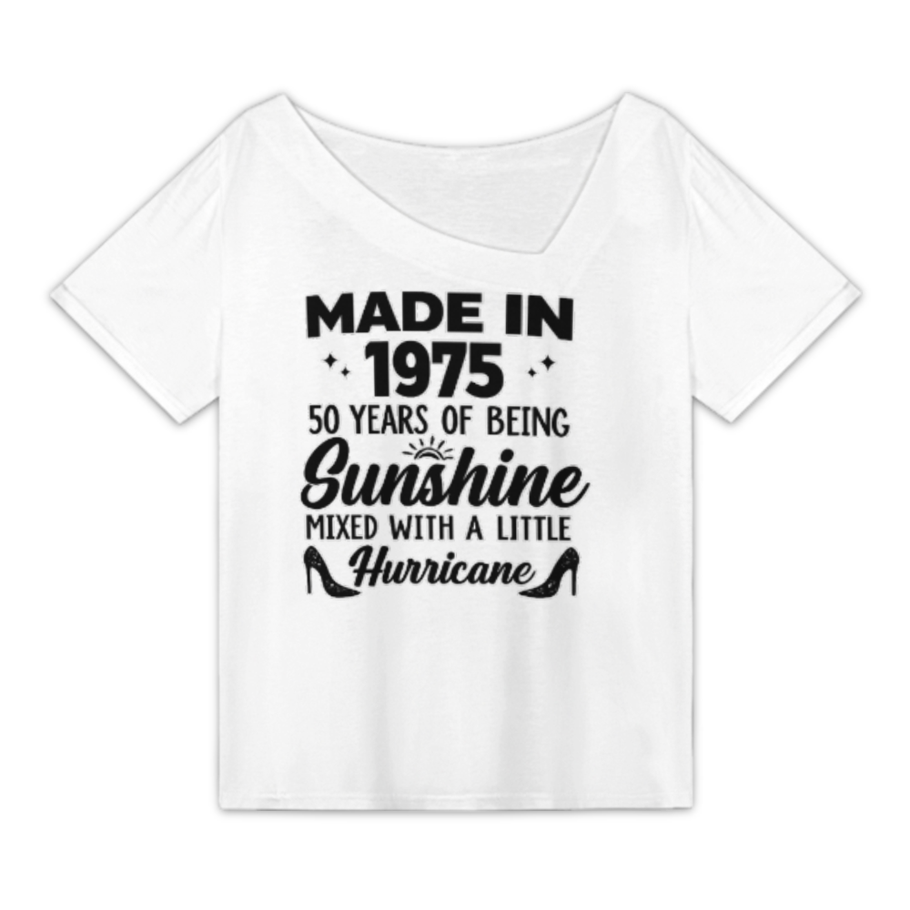 Made in 1975 – 50 Years of Sunshine Mixed with a Little Hurricane Women's Graphic T-Shirt(z1075)