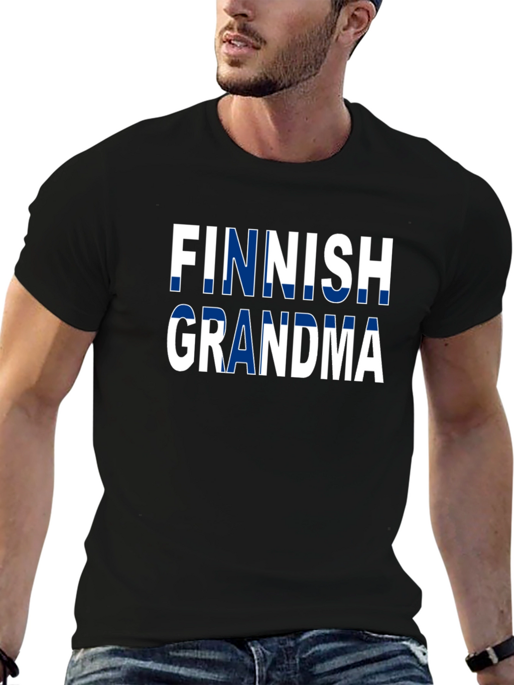 Finnish Grandma T-Shirt - Finland Flag