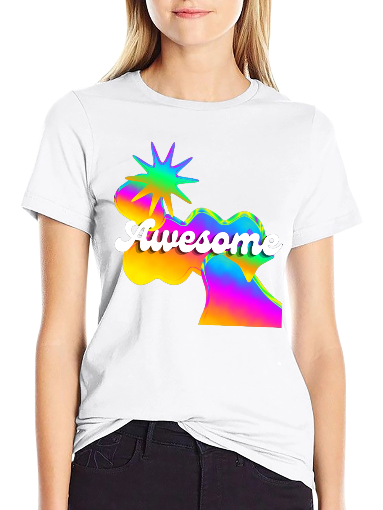 Awesome Graphic Print Mens Black T-Shirt