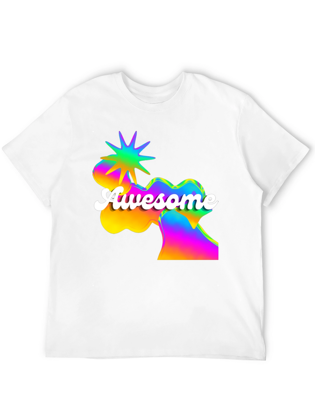Awesome Graphic Print Mens Black T-Shirt