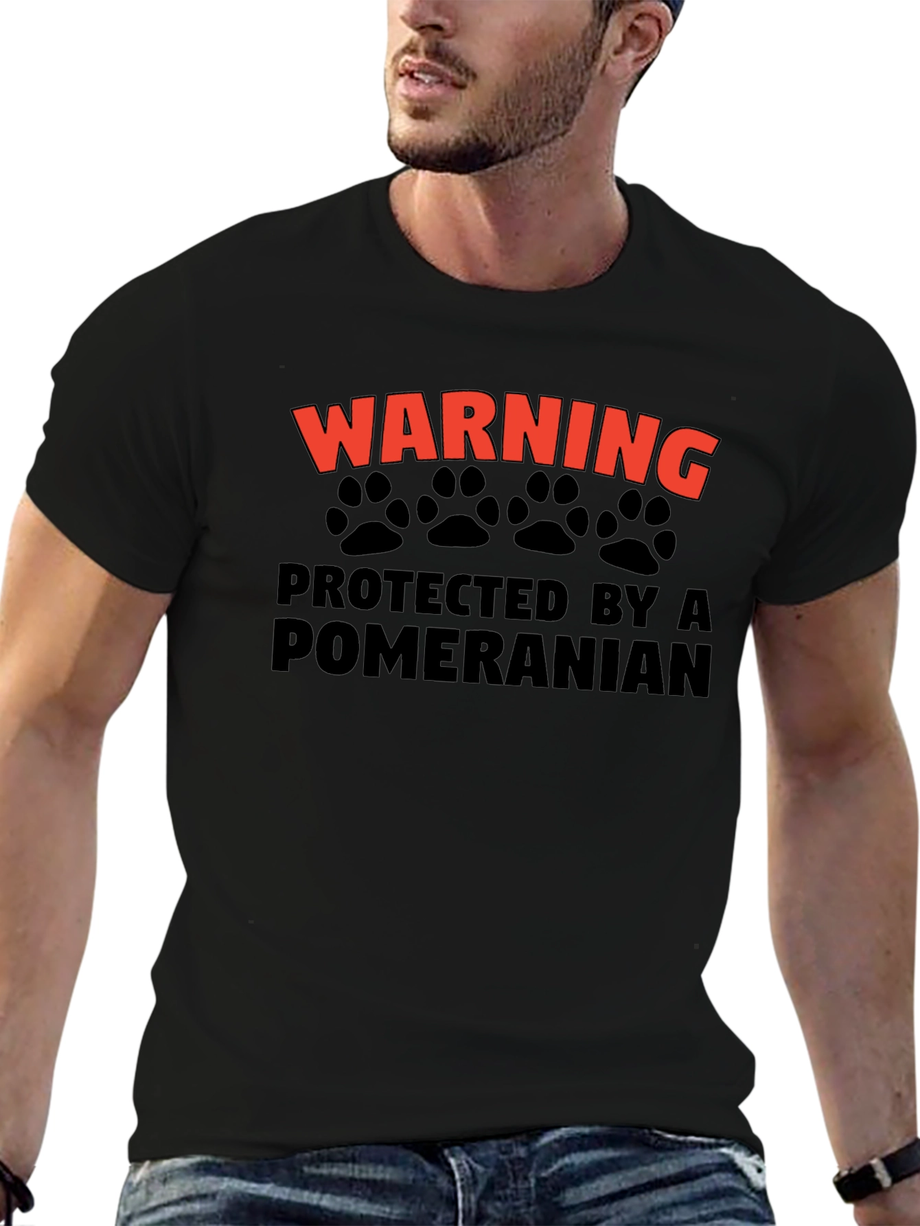 Warning Pomeranian Protected T-Shirt
