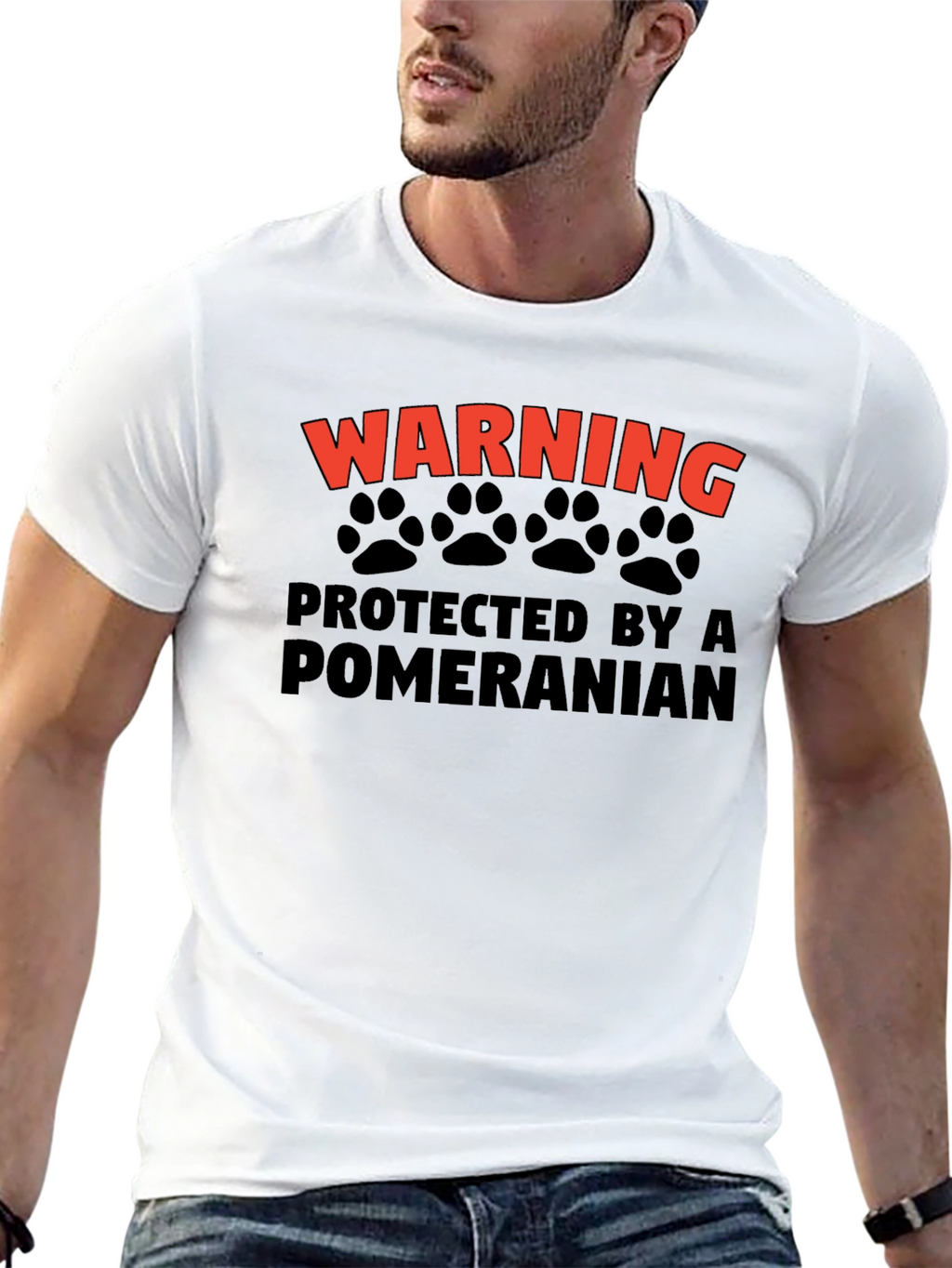 Warning Pomeranian Protected T-Shirt