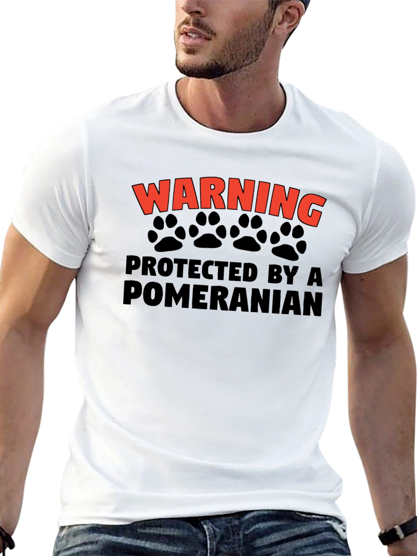 Warning Pomeranian Protected T-Shirt