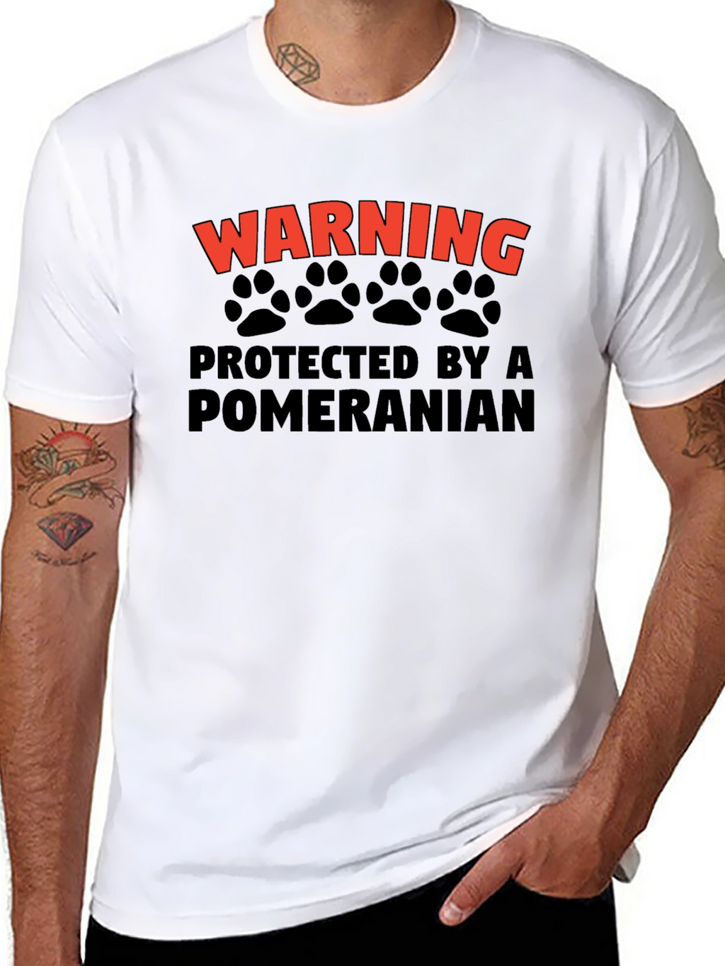 Warning Pomeranian Protected T-Shirt