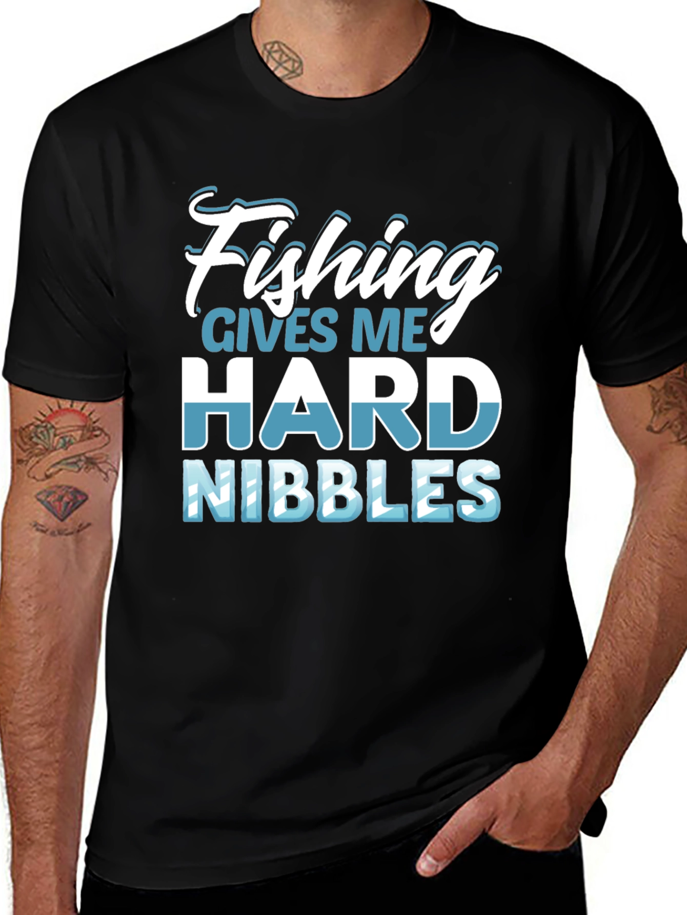 Fishing Hard Nibbles Graphic Tee