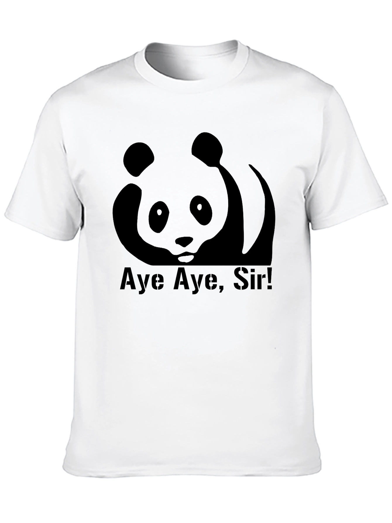 Aye Aye Sir Panda T-Shirt - Black Graphic Tee