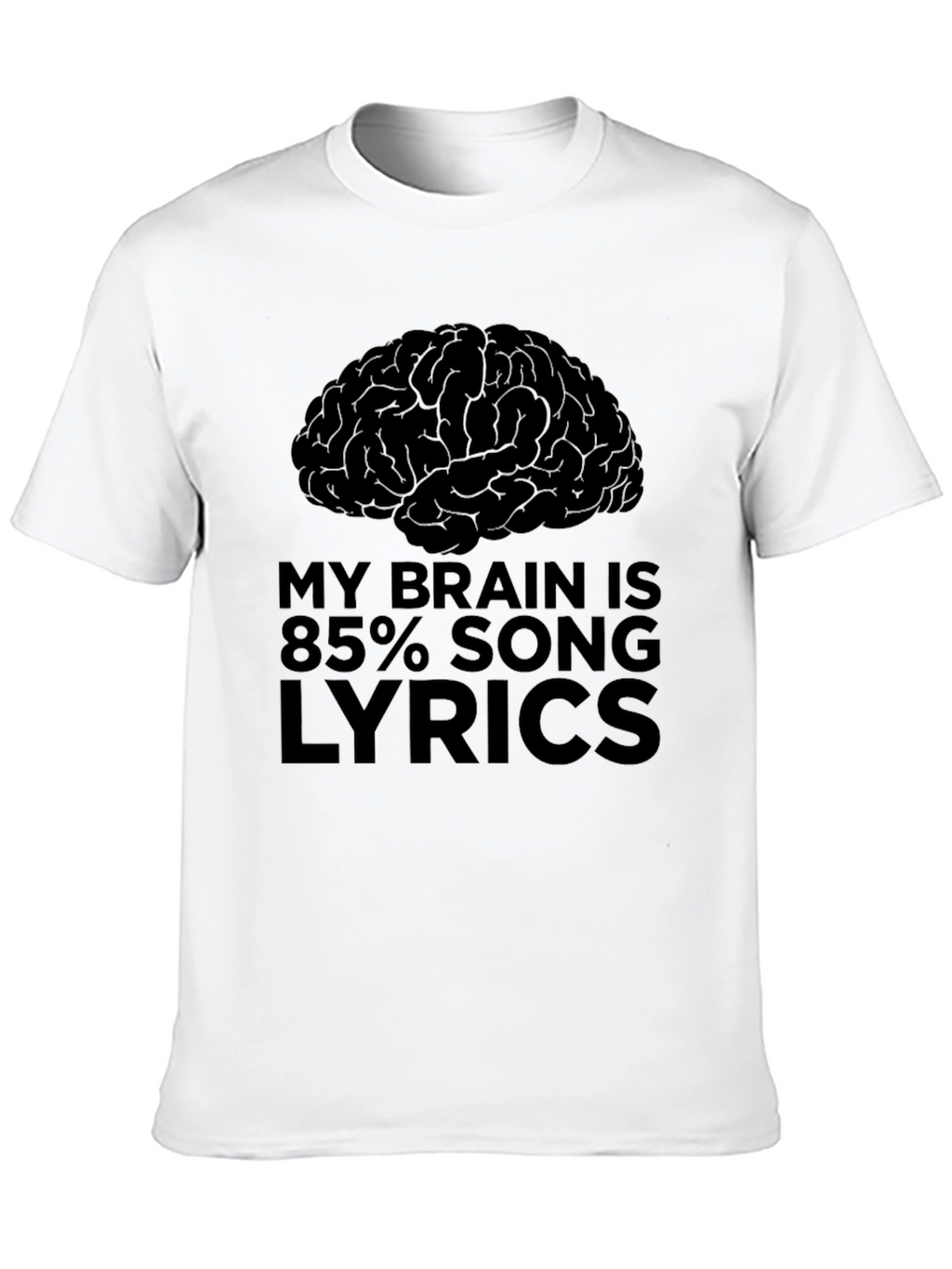 Brain Song Lyrics T-Shirt - Novelty Graphic Tee