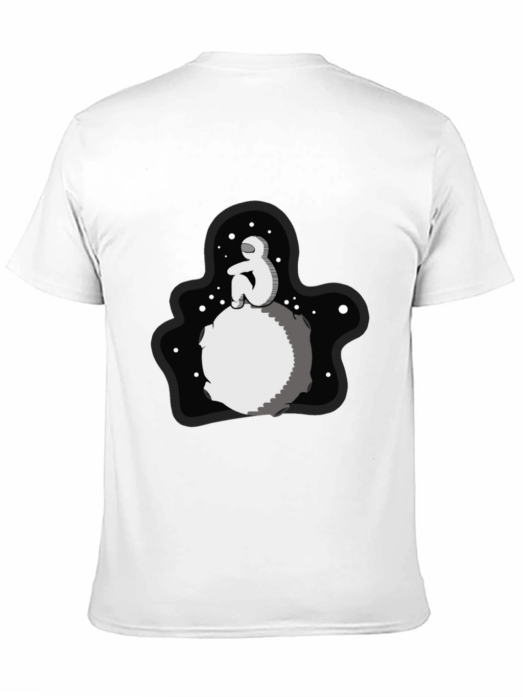 Astronaut Moon Black T-Shirt