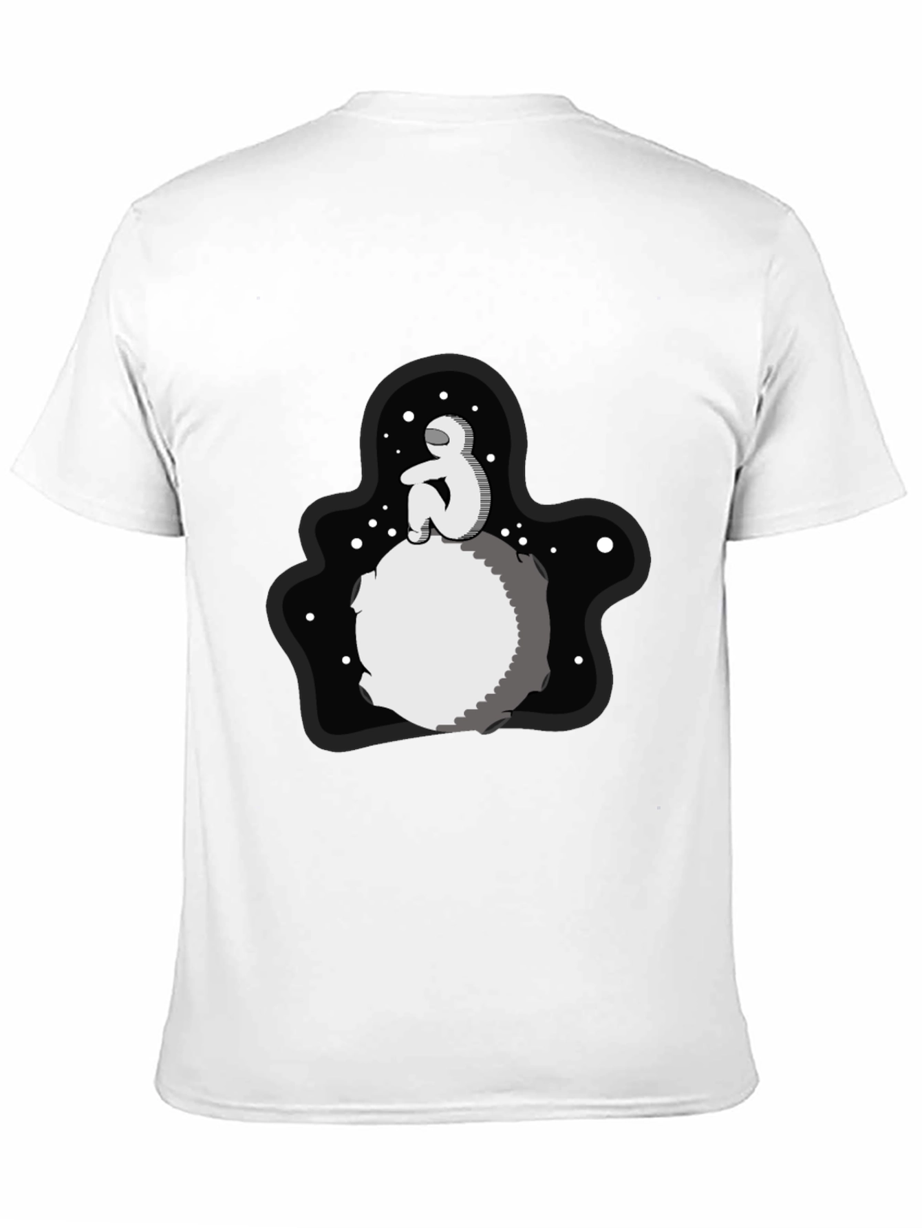 Astronaut Moon Black T-Shirt