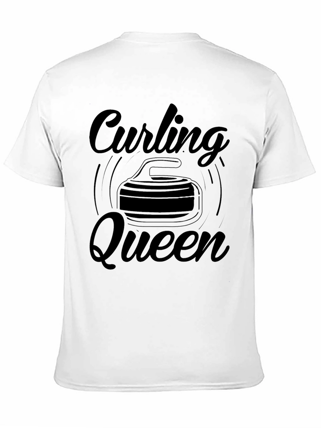 Curling Queen T-Shirt - Black Graphic Tee