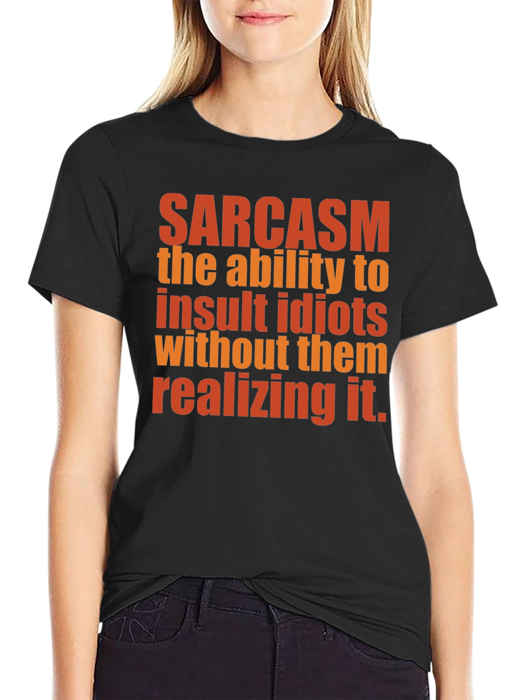 Sarcasm Definition Graphic Tee - Black Cotton T-Shirt