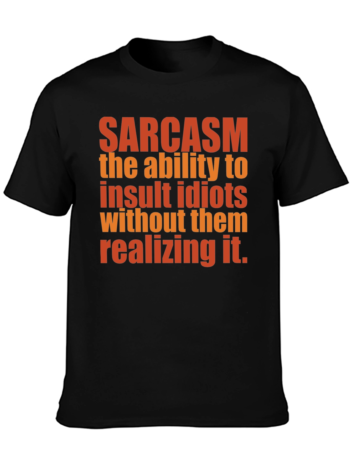 Sarcasm Definition Graphic Tee - Black Cotton T-Shirt