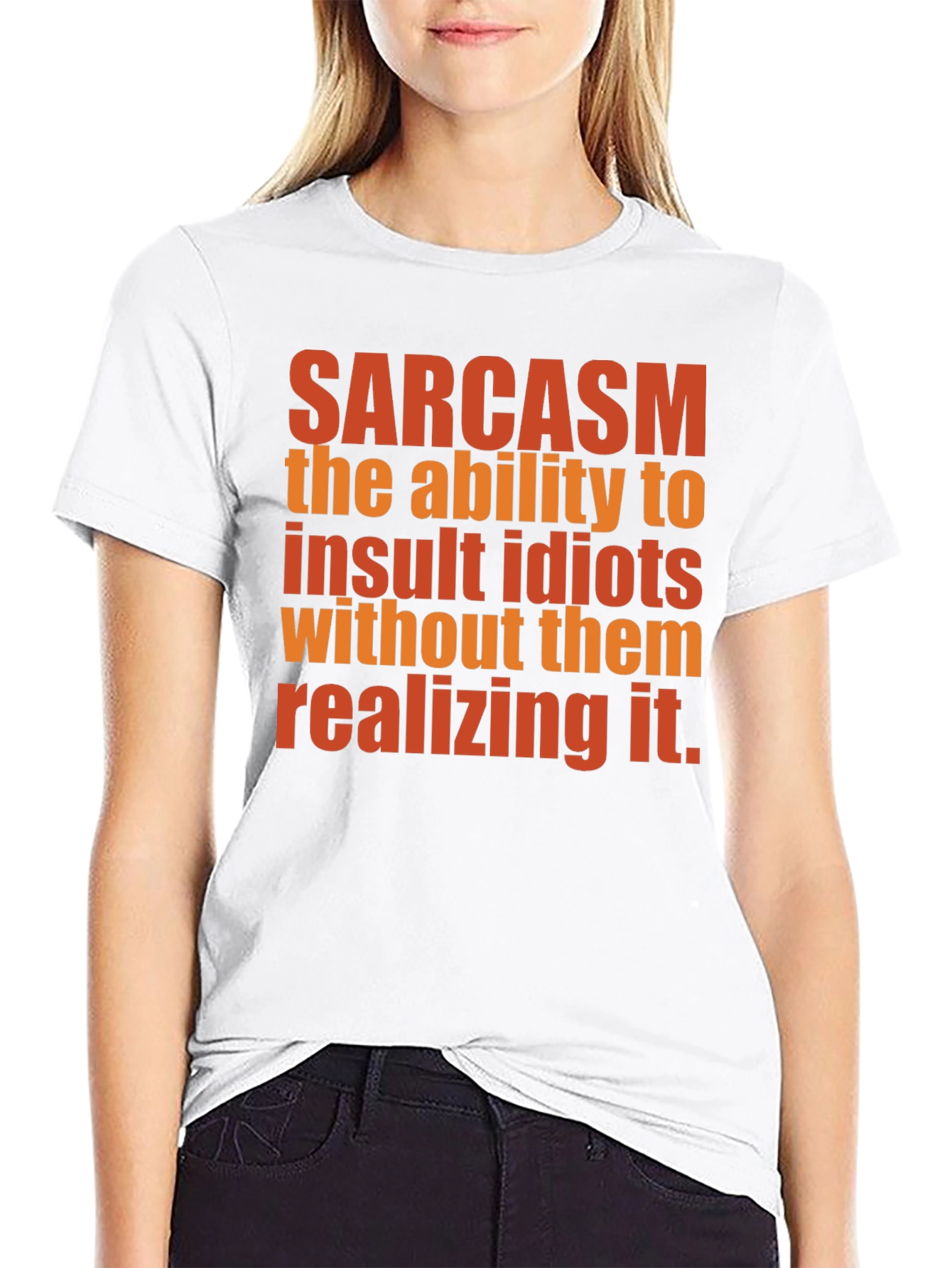 Sarcasm Definition Graphic Tee - Black Cotton T-Shirt