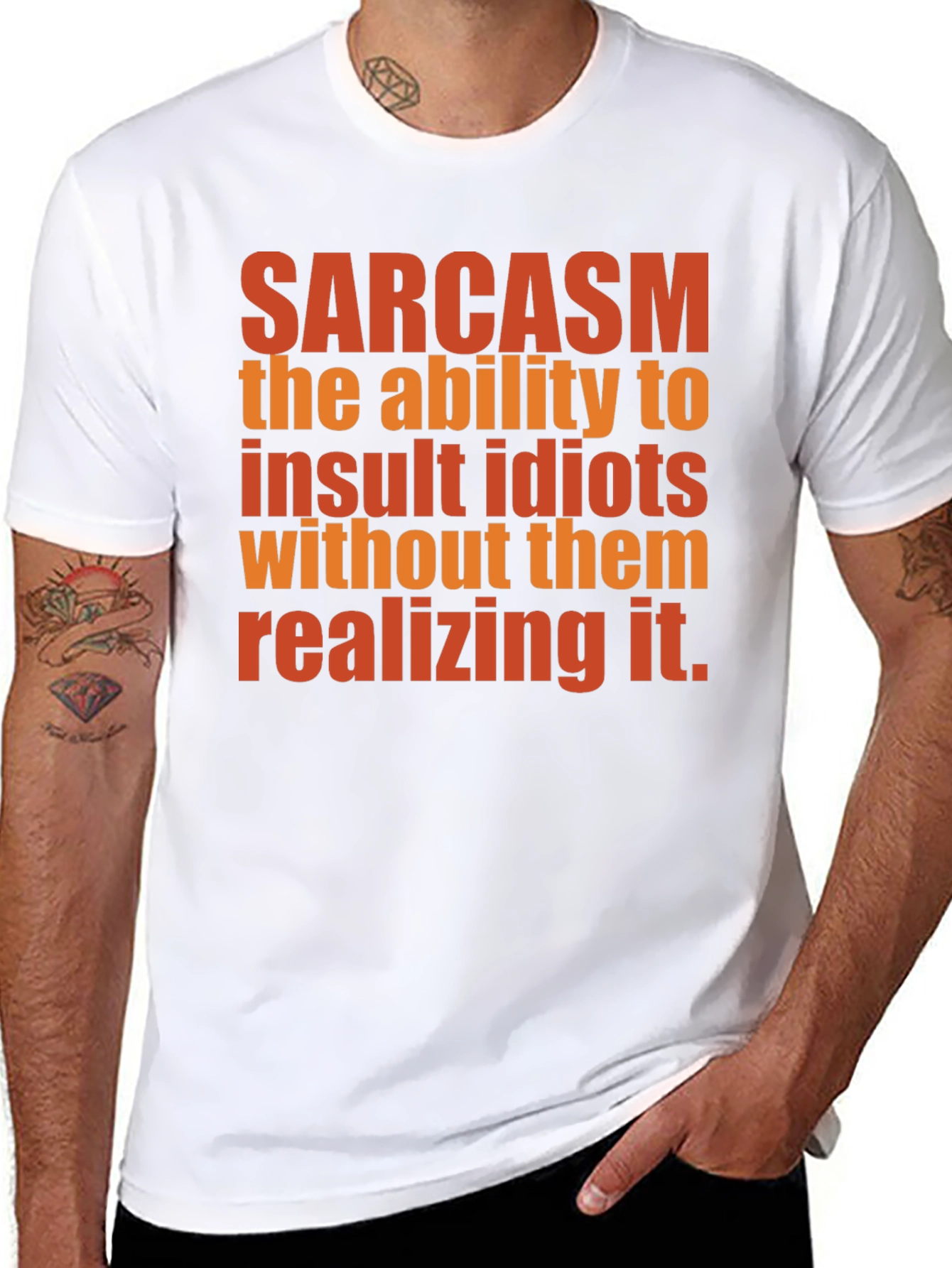 Sarcasm Definition Graphic Tee - Black Cotton T-Shirt