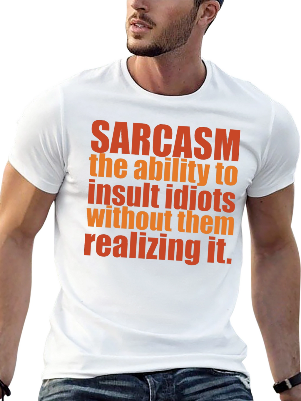 Sarcasm Definition Graphic Tee - Black Cotton T-Shirt