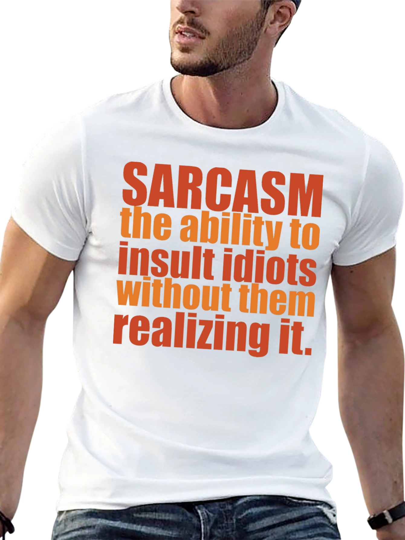 Sarcasm Definition Graphic Tee - Black Cotton T-Shirt