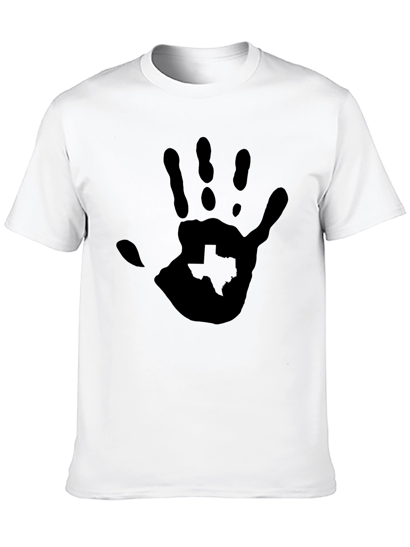 Texas Handprint Graphic Black Tee