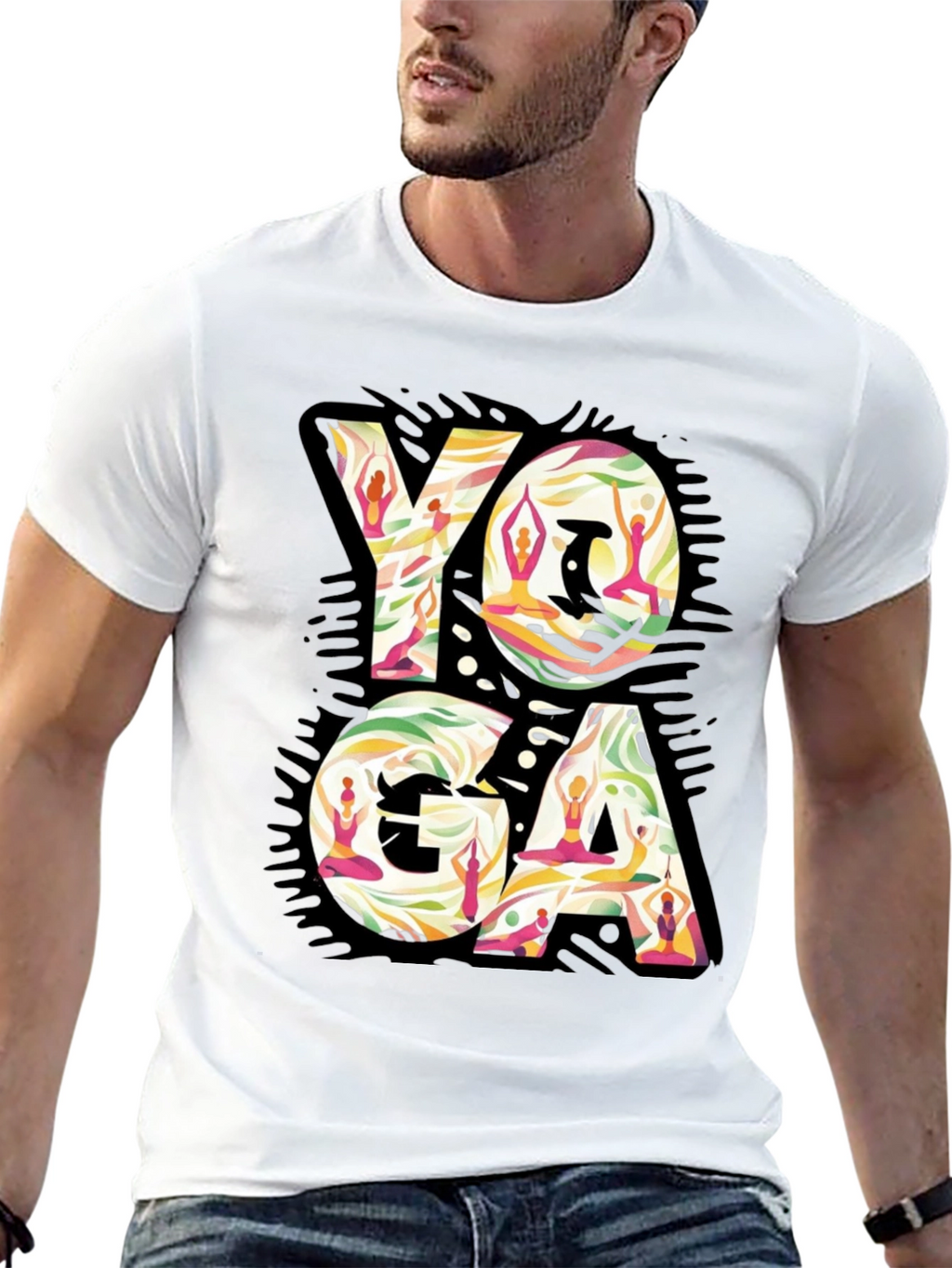 Yoga Pose Graphic Tee - Zen Style Shirt