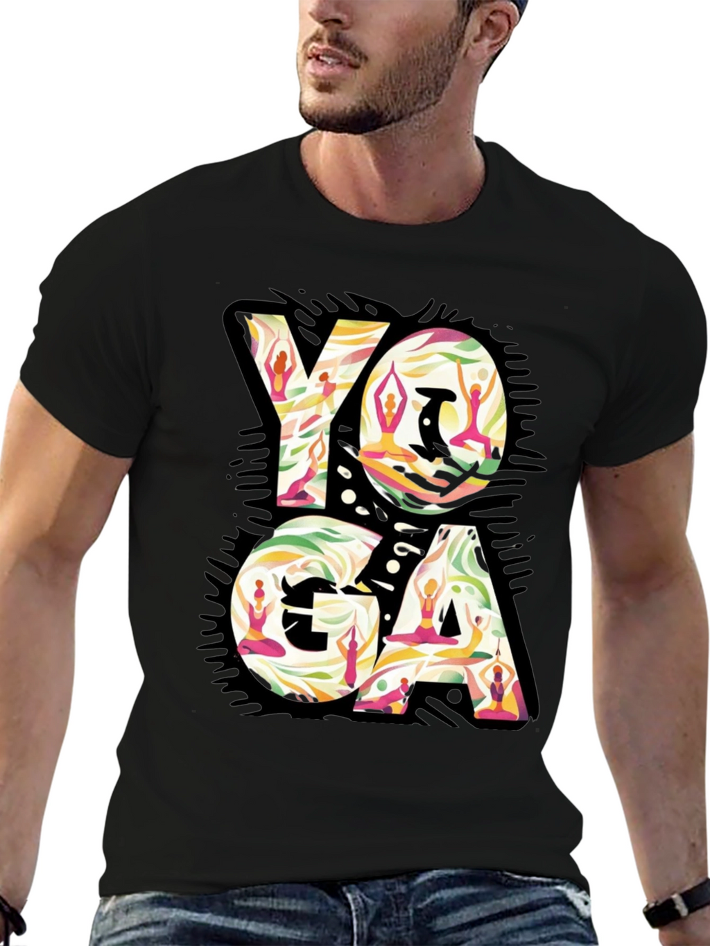 Yoga Pose Graphic Tee - Zen Style Shirt
